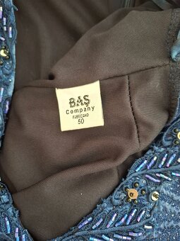 Šaty spoločenské  modré 48 - 50 - 7