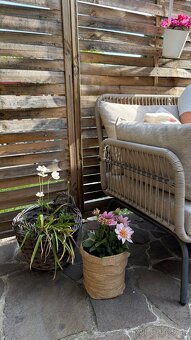 Ratanová sedačka James s kreslami - 7