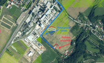 Predaj oploteného pozemku v priemyselnej zóne  - Ladce 5 min - 7