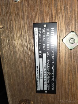 Hitachi TRQ-2030D vintage kazetový deck - 7