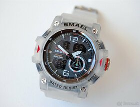 SMAEL 8007 Transparent Dual-Time vodotesné športové hodinky - 7