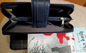 Nová kožená peňaženka ručne maľovana 2 ks - 7