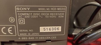 Predám mini systém Sony HCD-MD313 + TC-TX313 - 7