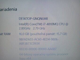 Lenovo Thinkpad T540 / Intel core i7 / 16gb ram / 256gb ssd - 7
