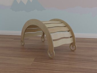 Montessori hojdačka s pultíkom na hranie - 7