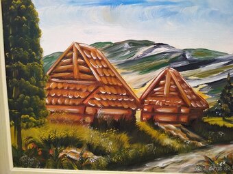 Velky obraz Tatry, olejomalba, 172x63cm - 7