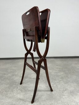 Mahagónový skladací servírovací stolík - 7