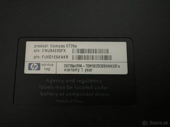 Notebook HP Compaq 6735s - 7