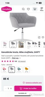 Kancelarska stolicka siva, 4 mesacna, povodne 90€ - 7