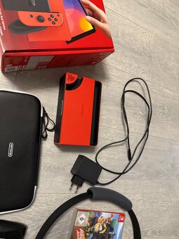 Nintendo Switch Oled Mario Red Edition + Ring Fit Adventure - 7
