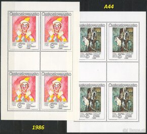 Poštové známky, filatelia: ČSSR 1945-92, aršíky - Umenie - 7