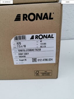 Nové Alu disky VW R18 Ronal R70 7,5X18 ET40 5X112 1227 - 7