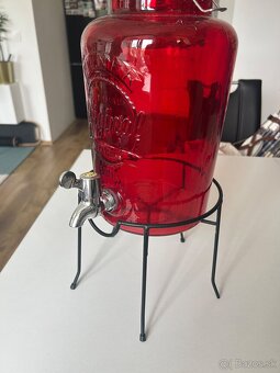 Sklenená nádoba na vodu/limonádu 5L + stojan - 7