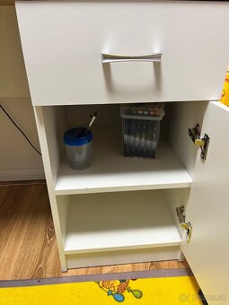 PC stôl 1D1S, biela/dub sonoma, TOPTY TYP 09 - 7