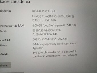predám 12" HP elitebook 820 g3/ Intel core i5 /8gb ram /ssd - 7