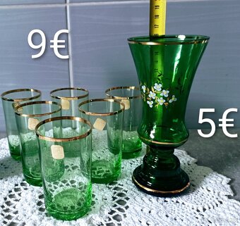 Retro sklenené misy, poháre - 7