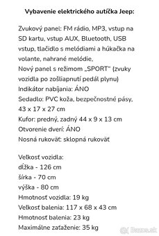 Elektrické autíčko JEEP Wrangler 4x4 - 7