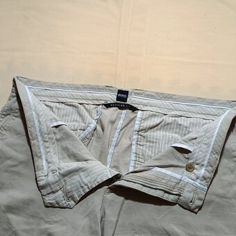 Hugo Boss béžové plátené nohavice chino pants W34 L32 - 7