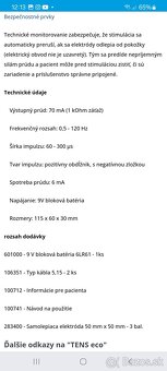 TENS eco 2-kanálový elektrický stimulačný prístroj - 7