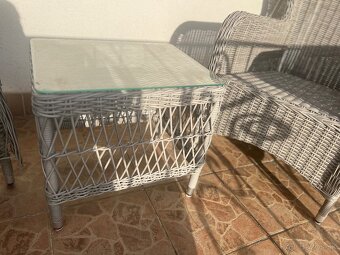 Ratanovy nabytok - 2x kresla a stolik - 7