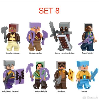 Rôzne figúrky Minecraft - typ lego - nové - 7