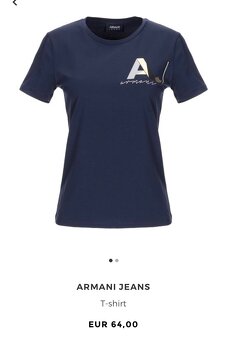 Armani Jeans tričko XXS modré - 7