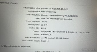Herný notebook dell G3 - 7