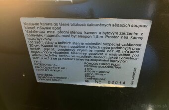 Plynové kachle/pec s elektrickým napájaním+plyn flasa 10 kg - 7
