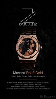 Automatické hodinky  - jedinečné s karbonovým číselníkom - 7