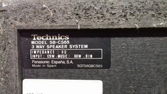 120W reproduktory TECHNICS SB-CS65, 46x25x25cm 3-pasm. =ab32 - 7
