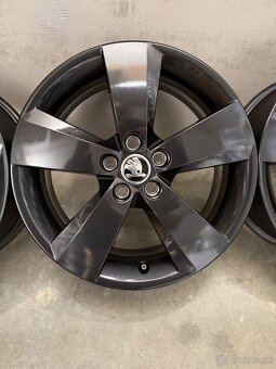 Hliníkové disky 5x100 R16 Škoda Nanuq Black - Scala Kamiq - 7