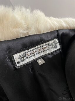 Kožená dámska bunda KRIZA JEANS s pravou kožušinou-40 - 7