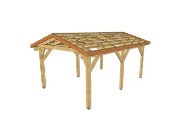 Drevený prístrešok altánok 3,2×5 m – masívny, kvalitný, dopr - 7