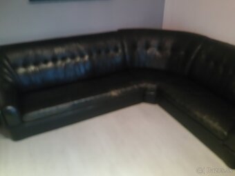 Kožená Sedačka Kreslo Taburet - 7