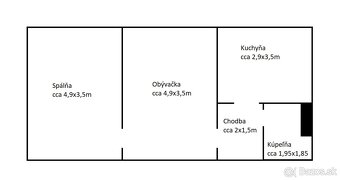 2 izbový byt kompletná rek. + pivnica Terasa - Popradská KE - 7
