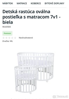 Predám detskú postielku 9v 1 Levin Felin Nová - 7