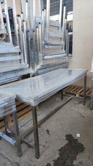 Nerezový nábytok, pracovné gastro stoly, mäsiarsky stôl - 7