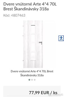 90ky a 70ky Interiérové dvere so zárubňami - 7