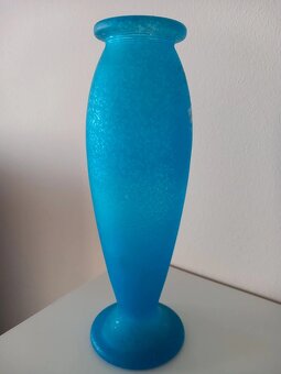Staršia modrá váza s efektom orosenia 24x4 cm - 7