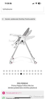 Detská stolička Peg Perego Prima pappa follow me+Dohoda - 7