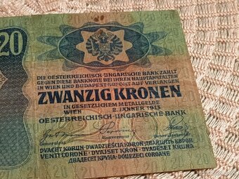 Bankovka R-U 1913 Husz korona . bez kolku - 7