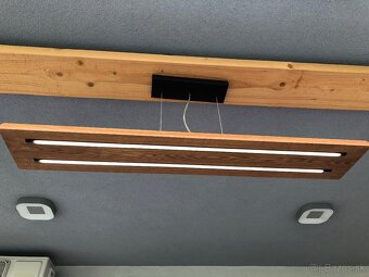 Nastenný LED drevený panel, svietidlo led svetlo - 7