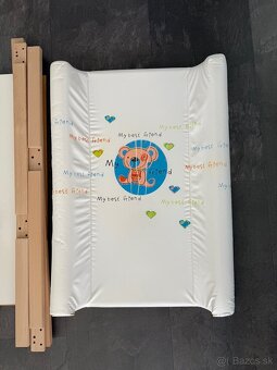 SNIGLAR ikea Prebaľovací stôl / pult - buk s podložkou - 7