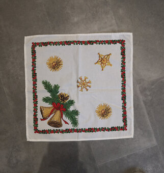 Staré vianočné obrusy 12ks - 7