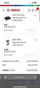 BOSCH nový rázový uťahovák +2 nové batérie - 7