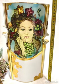 Limitovaná vaza porcelán Hollohaza, JESEŇ - 7