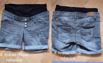 Balík tehotenského oblečenia - nohavice, tričká - 7