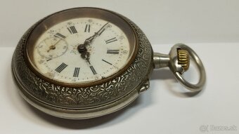 Kapesní hodinky s uprostřed s lehce malovaným ciferníkem. - 7