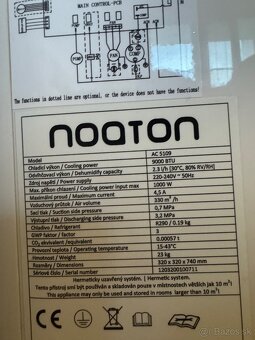 Predám prenosnú klimatizáciu Noaton AC5109 - 7