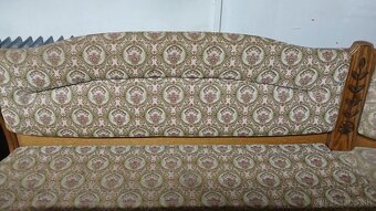 Masivná rustikálna lavica+rozkl.stôl+2×stolička - 7